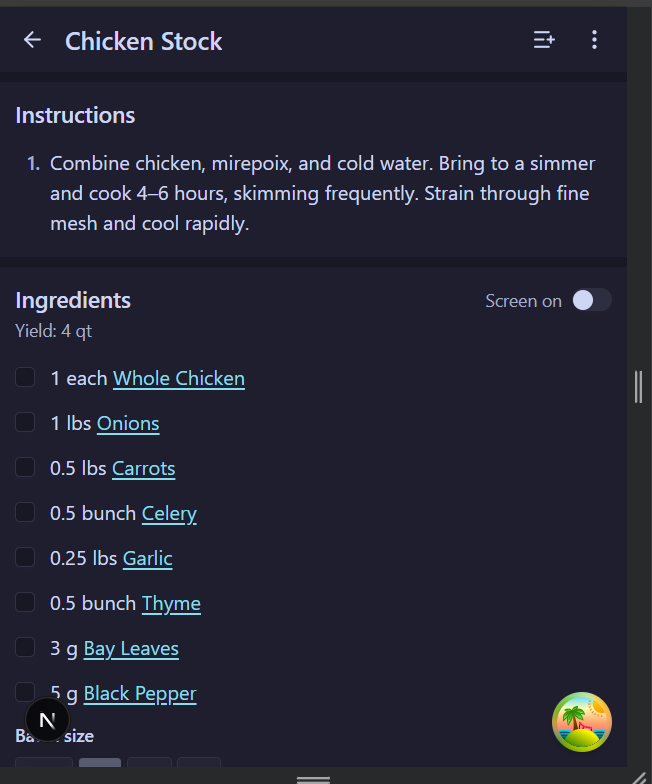ChefKit recipe detail